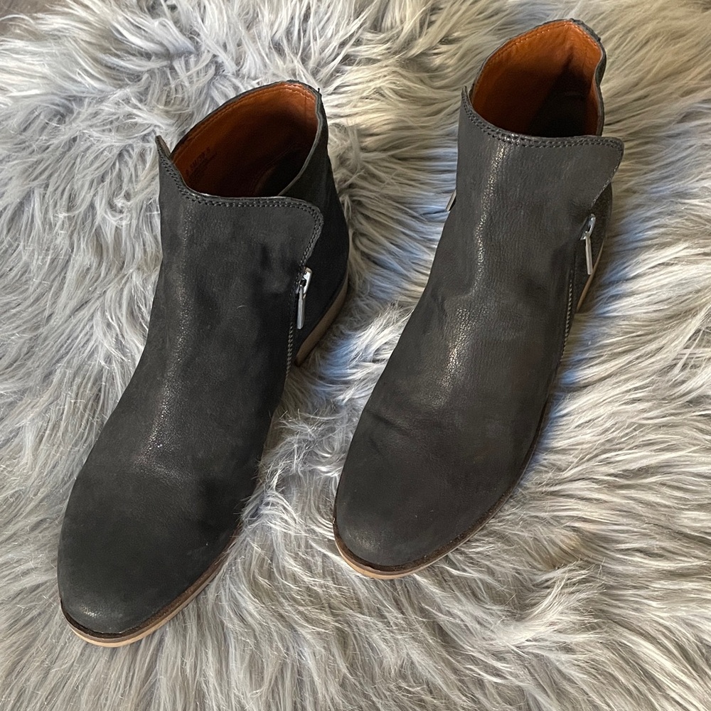 Lucky Brand Black Leather Ankle Boots
